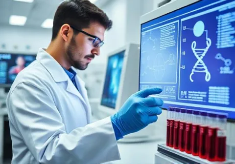 تصویر نمادین از شخصی که در بیوشیمی بالینی متخصص است